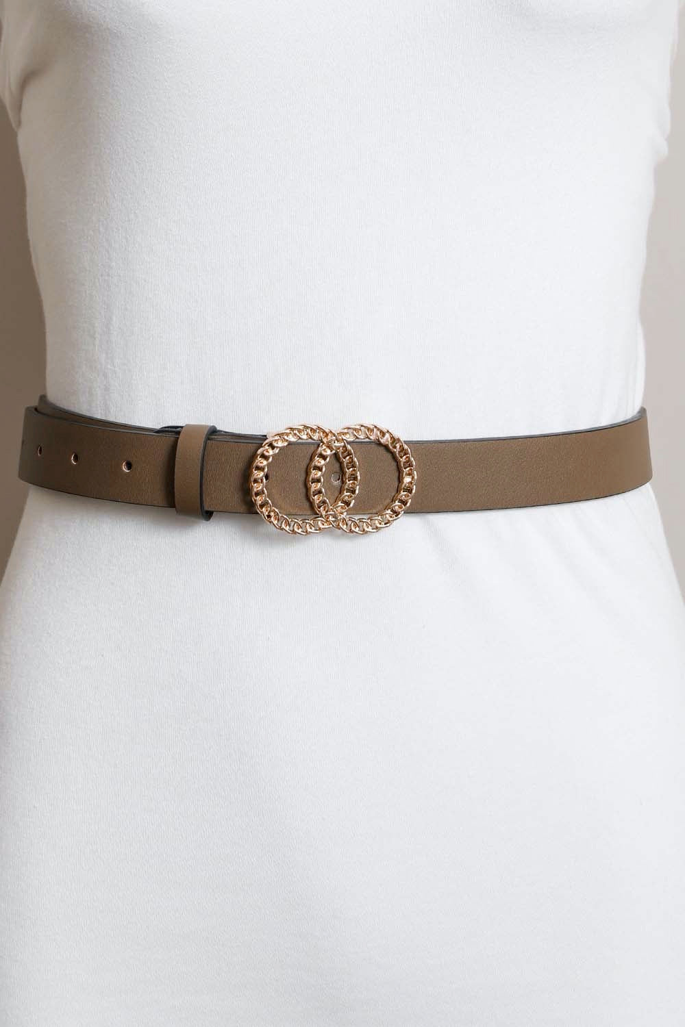 Double Chain Ring Buckle Belt